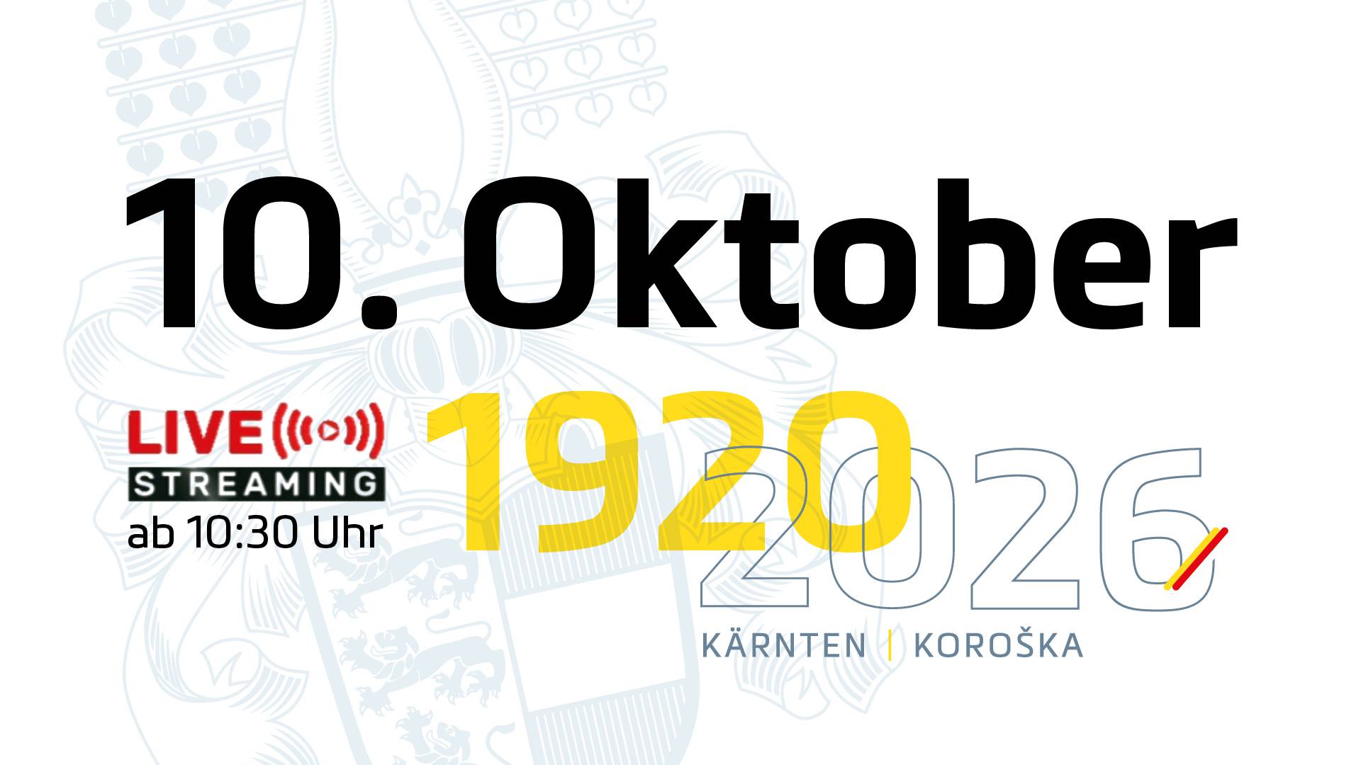 10. Oktober 2026 Livestream